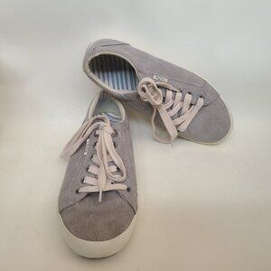 Taos Star Sneakers Gray Canvas Shoes Women's 9 Grey Comfort Retro Look